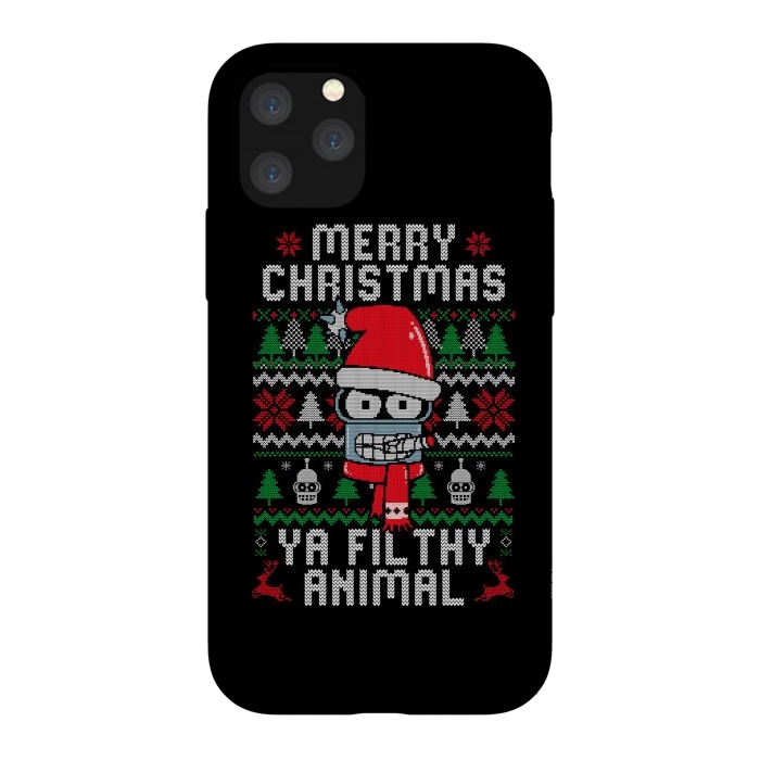 iPhone 11 Pro StrongFit Merry Christmas Ya Filthy Animal by eduely