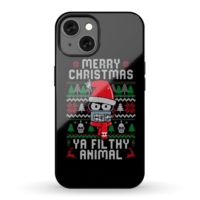 iPhone 13 StrongFit Merry Christmas Ya Filthy Animal by eduely