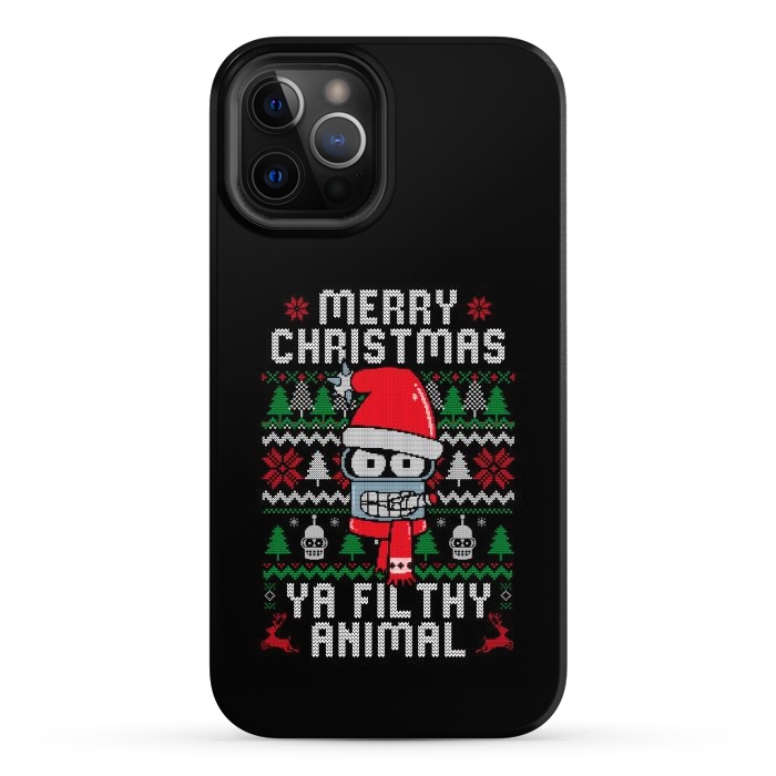 iPhone 12 Pro Max StrongFit Merry Christmas Ya Filthy Animal by eduely