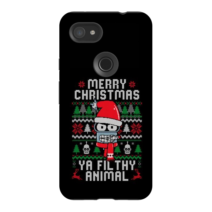Pixel 3AXL StrongFit Merry Christmas Ya Filthy Animal by eduely