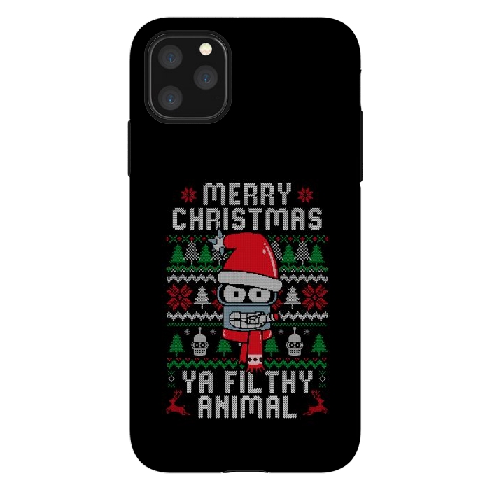 iPhone 11 Pro Max StrongFit Merry Christmas Ya Filthy Animal by eduely