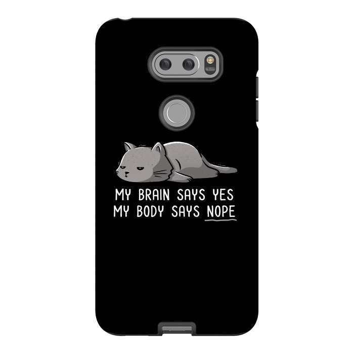 V30 StrongFit My Body Says Nope Funny Lazy Cat by eduely