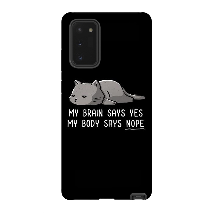 Galaxy Note 20 StrongFit My Body Says Nope Funny Lazy Cat by eduely
