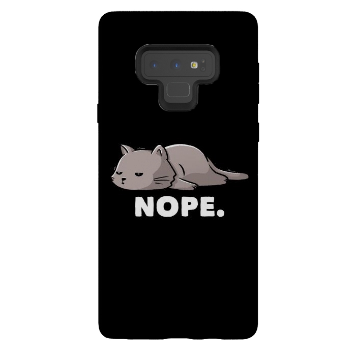 Galaxy Note 9 StrongFit Nope Funny Cute Lazy Cat Gift by eduely