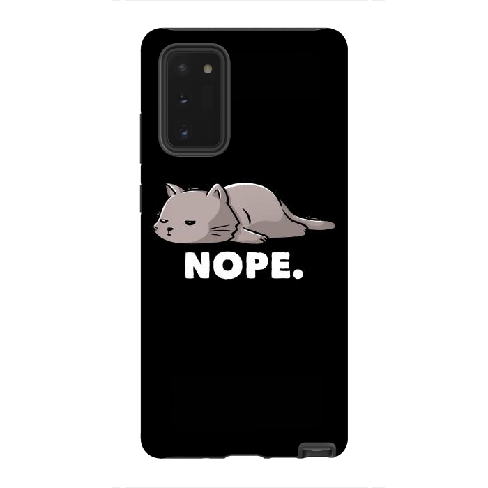 Galaxy Note 20 StrongFit Nope Funny Cute Lazy Cat Gift by eduely