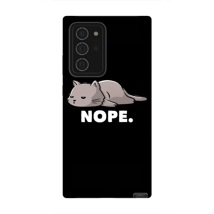 Galaxy Note 20 Ultra StrongFit Nope Funny Cute Lazy Cat Gift by eduely
