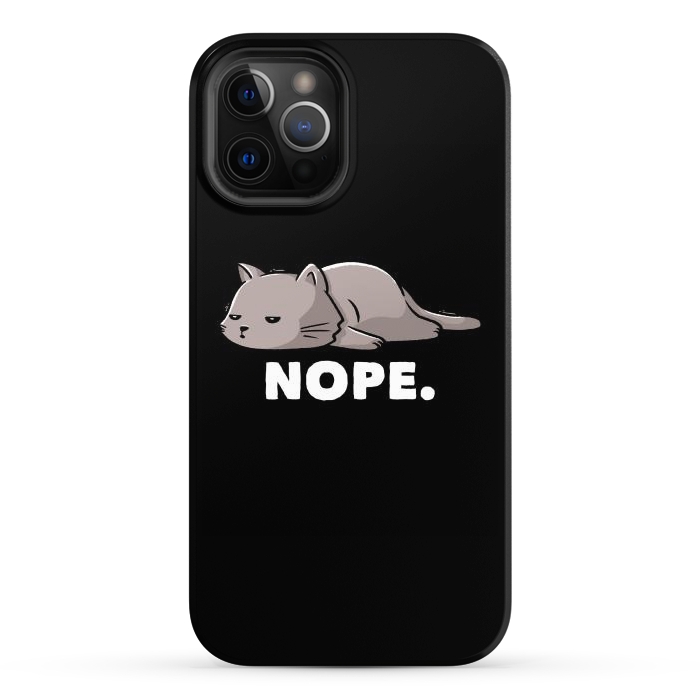 iPhone 12 Pro Max StrongFit Nope Funny Cute Lazy Cat Gift by eduely