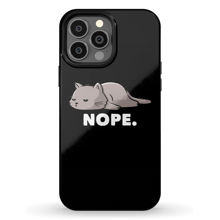 iPhone 13 Pro Max StrongFit Nope Funny Cute Lazy Cat Gift por eduely