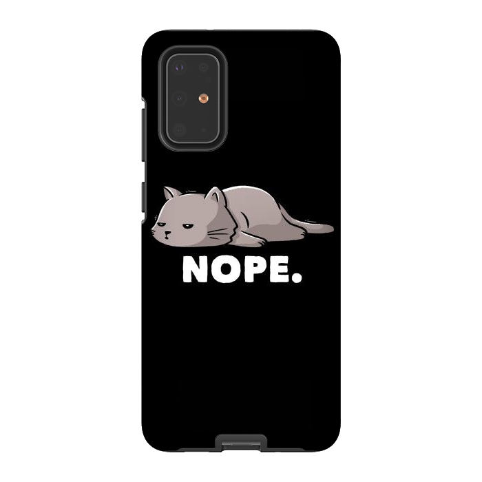 Galaxy S20 Plus StrongFit Nope Funny Cute Lazy Cat Gift by eduely
