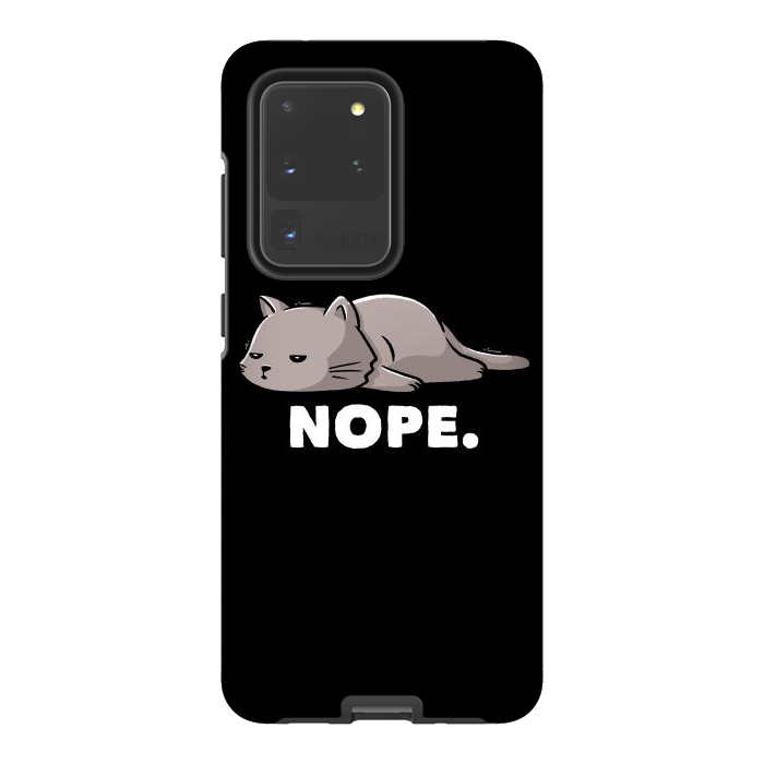 Galaxy S20 Ultra StrongFit Nope Funny Cute Lazy Cat Gift by eduely