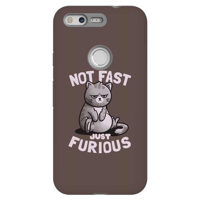 Pixel StrongFit Not Fast Just Furious Cute Funny Cat Gift by eduely