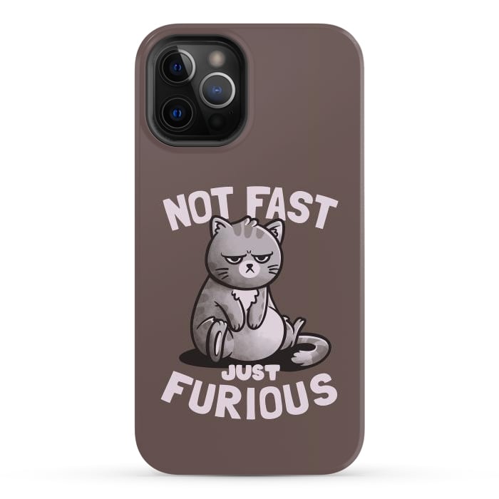iPhone 12 Pro Max StrongFit Not Fast Just Furious Cute Funny Cat Gift by eduely