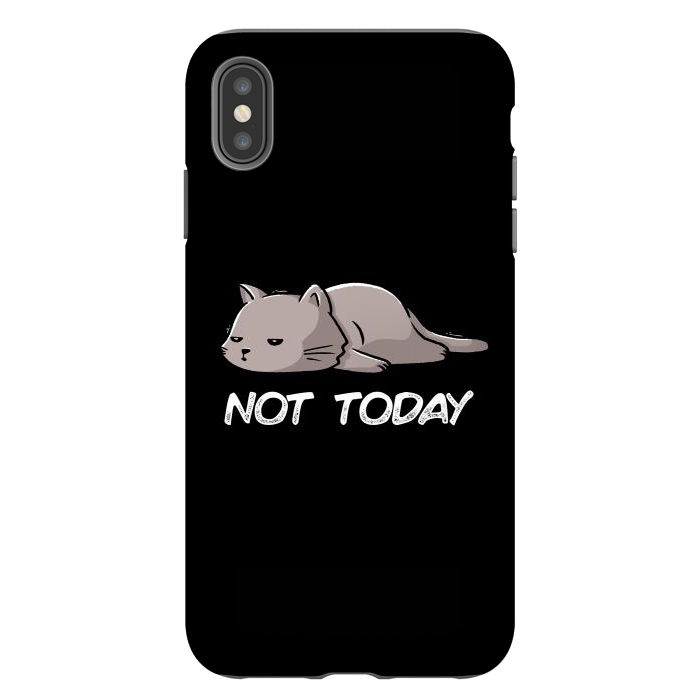 iPhone Xs Max StrongFit Not Today Cat by eduely