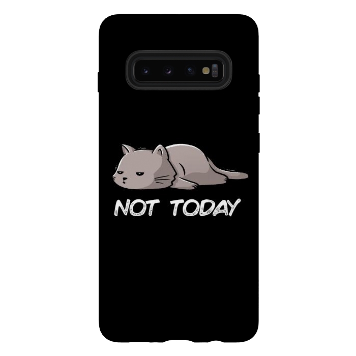 Galaxy S10 plus StrongFit Not Today Cat by eduely
