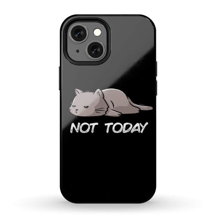 iPhone 13 mini StrongFit Not Today Cat by eduely