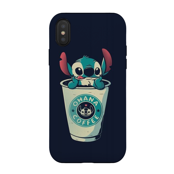 iPhone Xs / X StrongFit Ohana Coffee by eduely