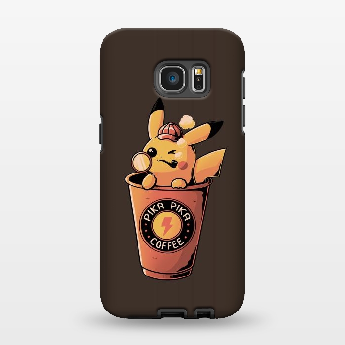 Galaxy S7 EDGE StrongFit Pika Pika Coffee by eduely