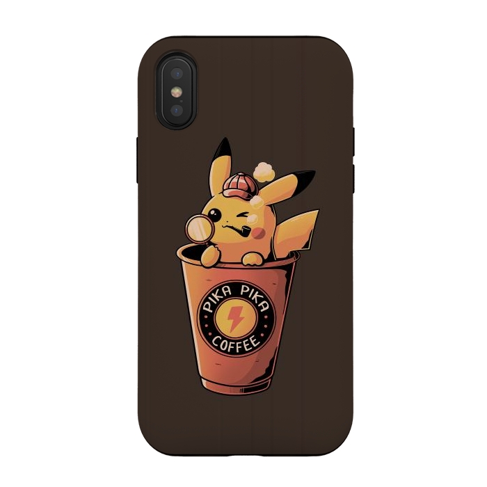 iPhone Xs / X StrongFit Pika Pika Coffee by eduely