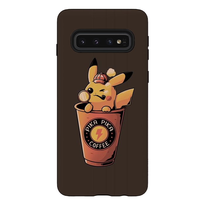 Galaxy S10 StrongFit Pika Pika Coffee by eduely