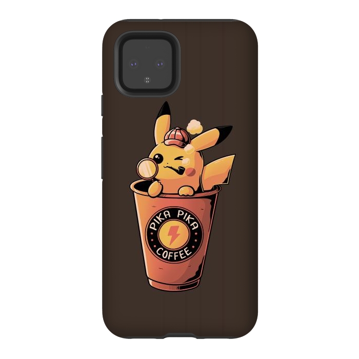 Pixel 4 StrongFit Pika Pika Coffee by eduely