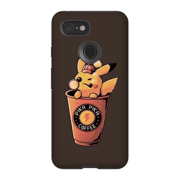 Pixel 3 StrongFit Pika Pika Coffee by eduely