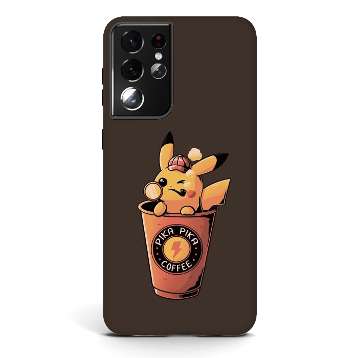 Galaxy S21 ultra StrongFit Pika Pika Coffee by eduely