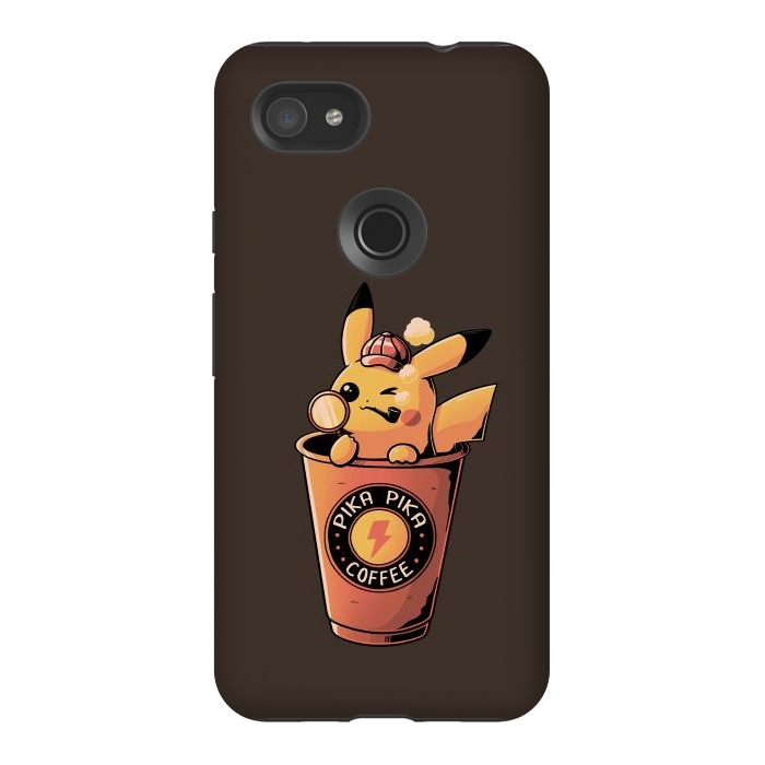 Pixel 3AXL StrongFit Pika Pika Coffee by eduely