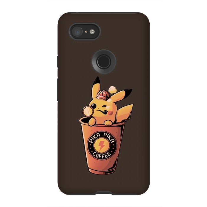Pixel 3XL StrongFit Pika Pika Coffee by eduely