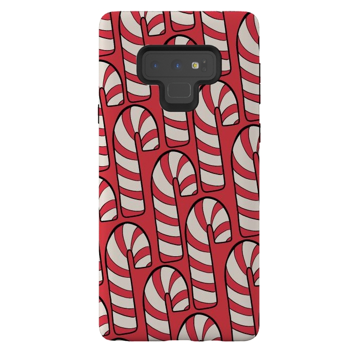 Galaxy Note 9 StrongFit The red candy canes by Steve Wade (Swade)