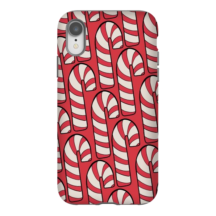 iPhone Xr StrongFit The red candy canes by Steve Wade (Swade)