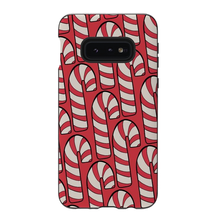 Galaxy S10e StrongFit The red candy canes by Steve Wade (Swade)