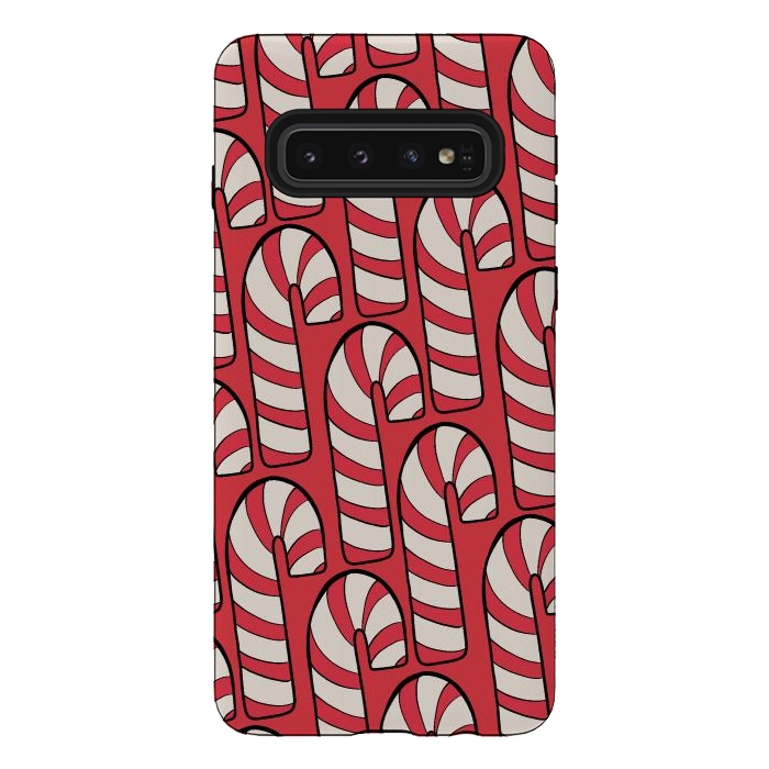 Galaxy S10 StrongFit The red candy canes by Steve Wade (Swade)