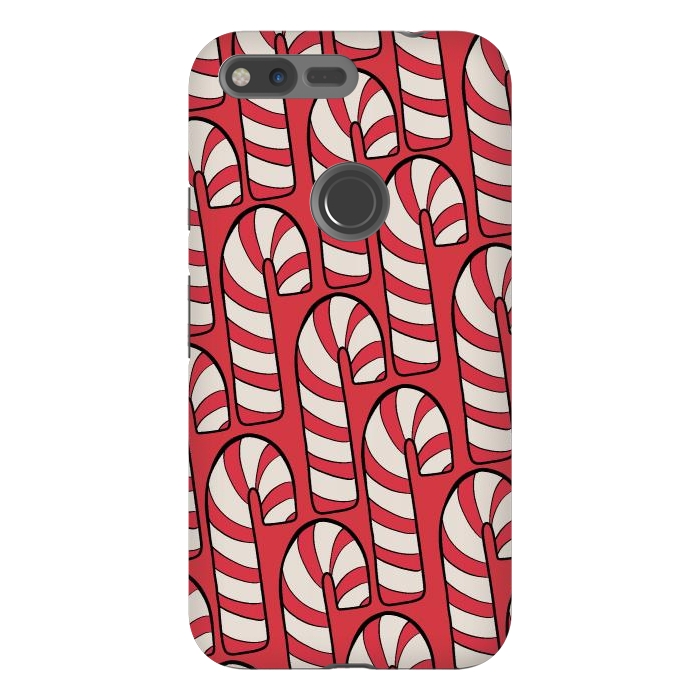 Pixel XL StrongFit The red candy canes by Steve Wade (Swade)