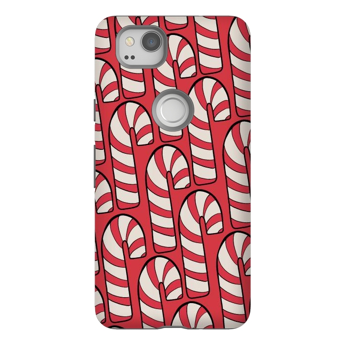 Pixel 2 StrongFit The red candy canes by Steve Wade (Swade)