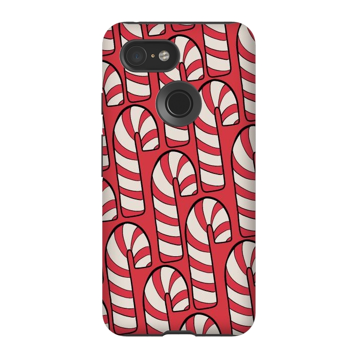 Pixel 3 StrongFit The red candy canes by Steve Wade (Swade)