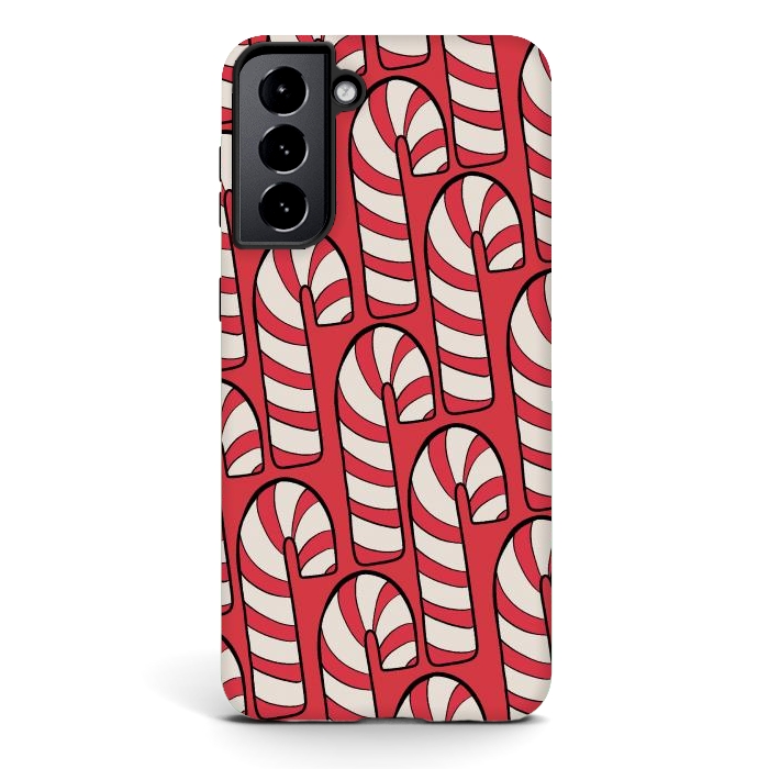 Galaxy S21 StrongFit The red candy canes by Steve Wade (Swade)