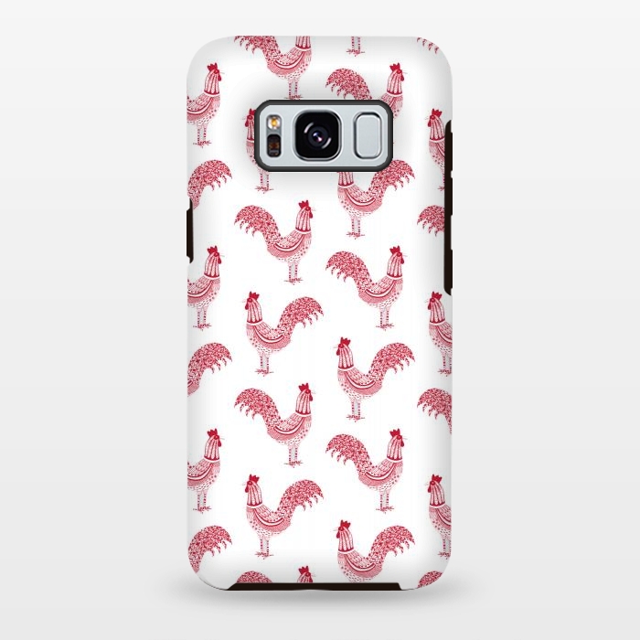 Galaxy S8 plus StrongFit Magnificent Roosters by Nic Squirrell