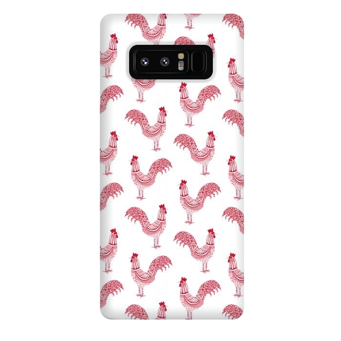 Galaxy Note 8 StrongFit Magnificent Roosters by Nic Squirrell