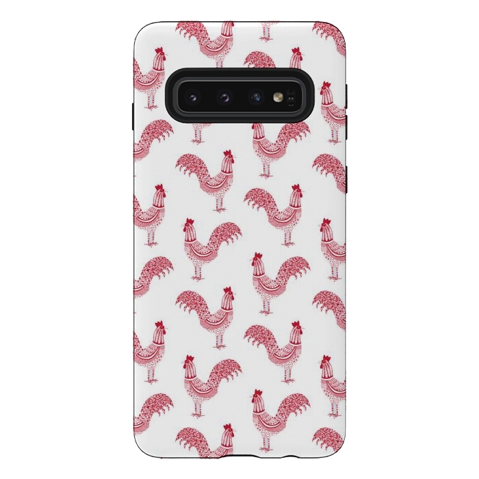 Galaxy S10 StrongFit Magnificent Roosters by Nic Squirrell