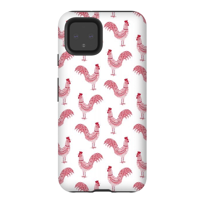 Pixel 4 StrongFit Magnificent Roosters by Nic Squirrell
