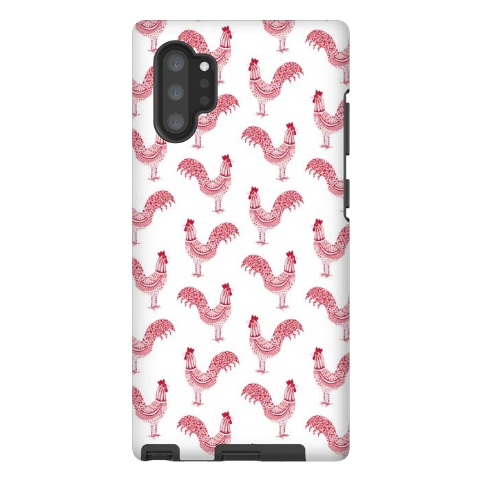 Galaxy Note 10 plus StrongFit Magnificent Roosters by Nic Squirrell