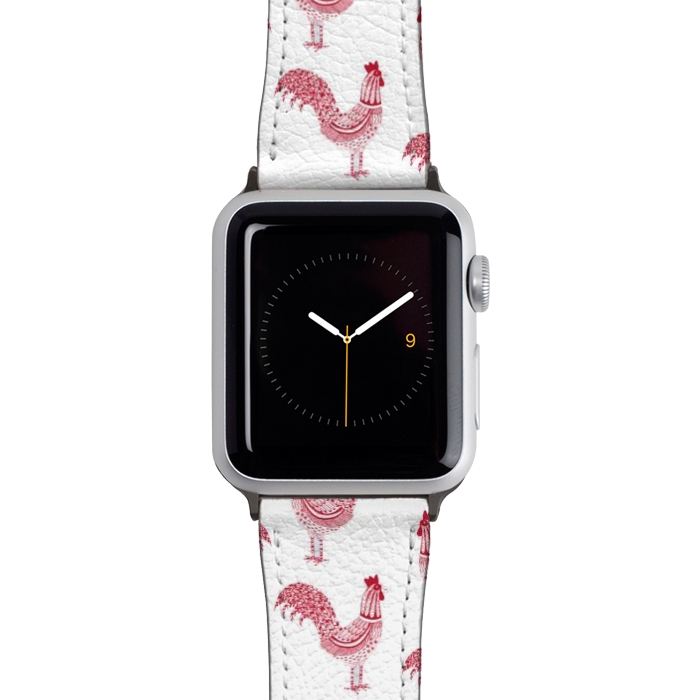 Watch 42mm / 44mm Strap PU leather Magnificent Roosters by Nic Squirrell