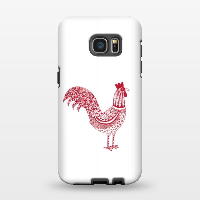 Galaxy S7 EDGE StrongFit The Most Magnificent Rooster in the Chicken Coop by Nic Squirrell
