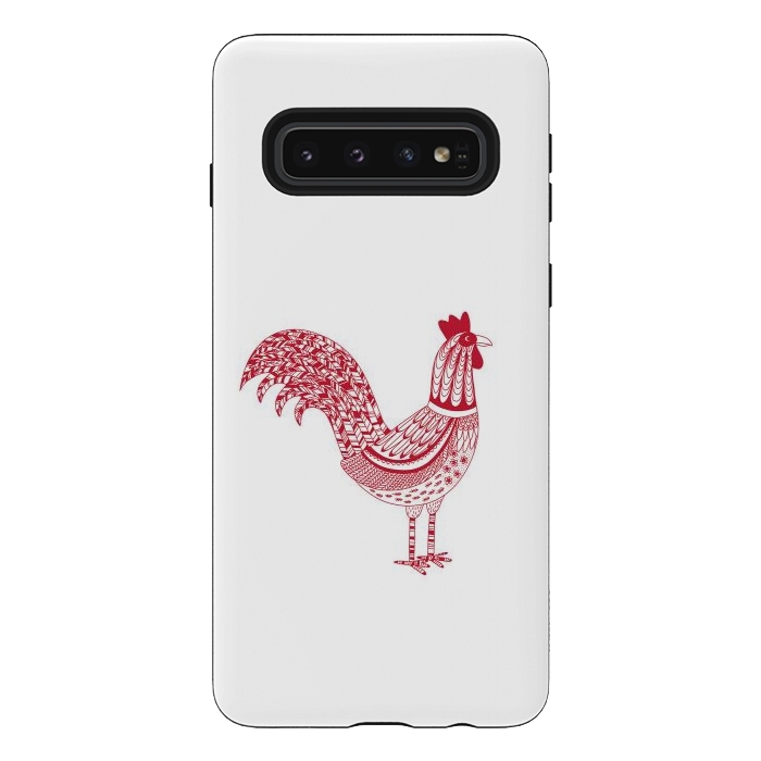 Galaxy S10 StrongFit The Most Magnificent Rooster in the Chicken Coop by Nic Squirrell