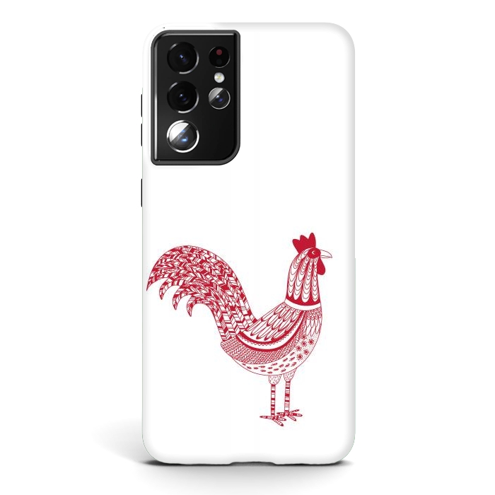 Galaxy S21 ultra StrongFit The Most Magnificent Rooster in the Chicken Coop by Nic Squirrell