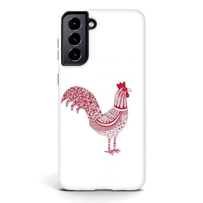 Galaxy S21 StrongFit The Most Magnificent Rooster in the Chicken Coop by Nic Squirrell