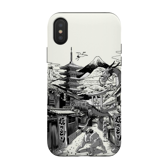 iPhone Xs / X StrongFit Alley in Japan with Dragon by Alberto