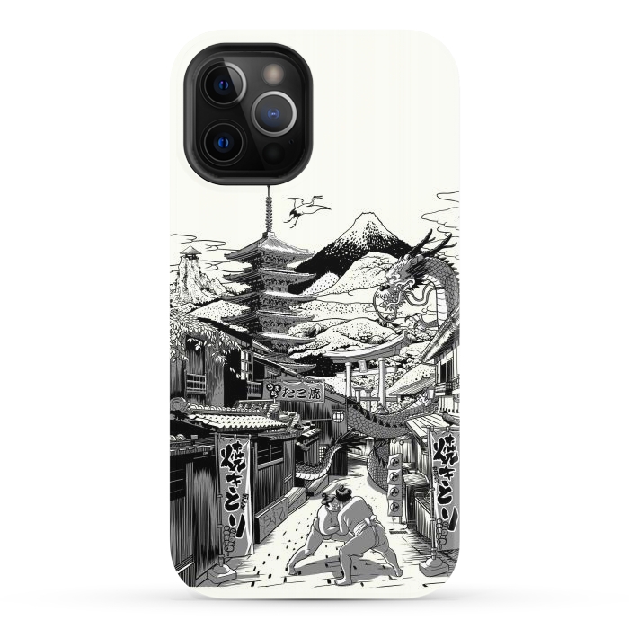 iPhone 12 Pro StrongFit Alley in Japan with Dragon by Alberto