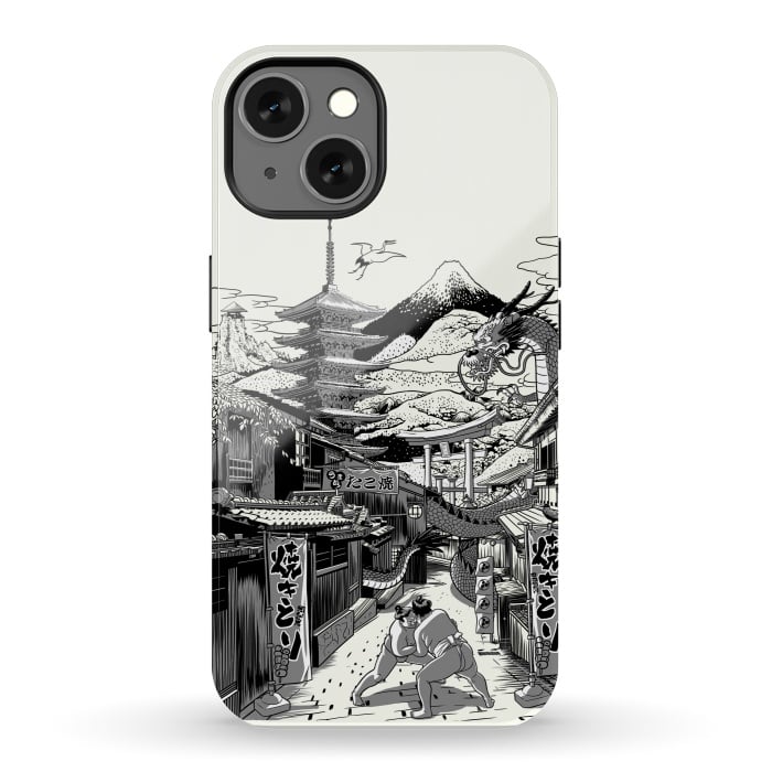 iPhone 13 StrongFit Alley in Japan with Dragon by Alberto
