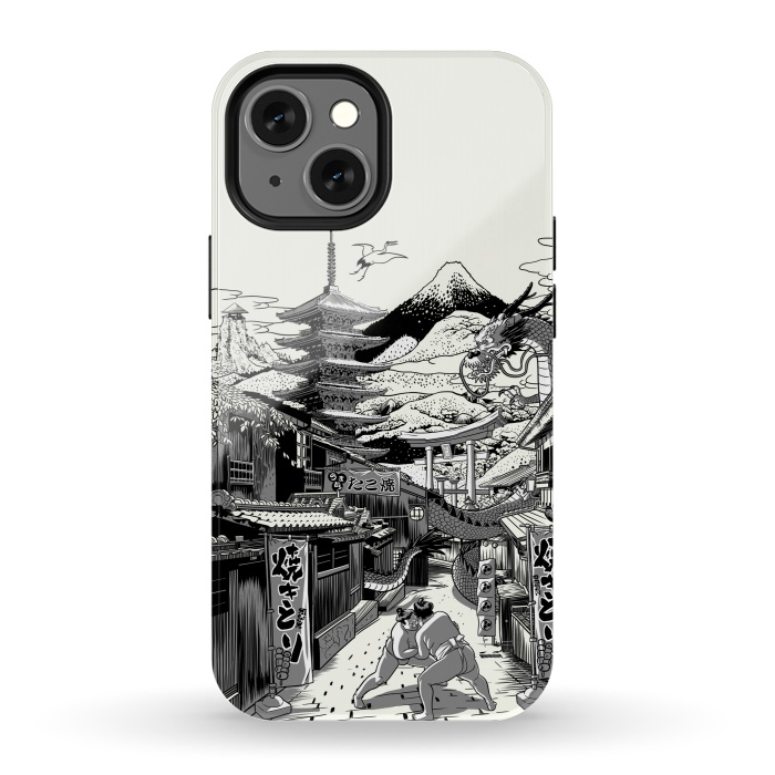 iPhone 13 mini StrongFit Alley in Japan with Dragon by Alberto